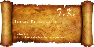 Tercs Krisztina névjegykártya