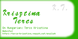 krisztina tercs business card